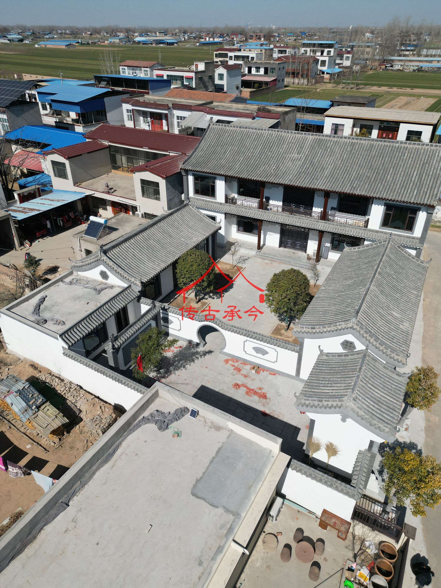 農(nóng)村中式四合院自建房戶型新款宅基地中式合院圖紙