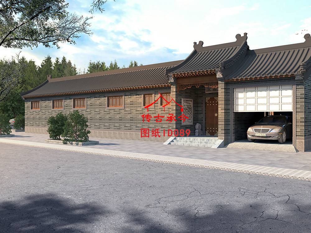 小四合院設(shè)計(jì)圖及效果圖
