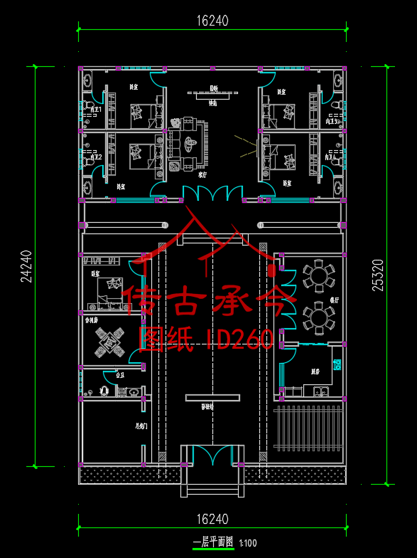 經(jīng)典四合院平面圖