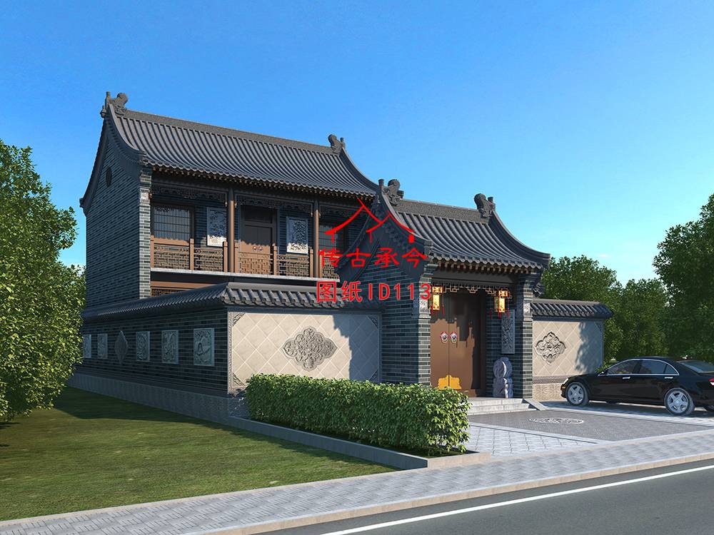 青磚合院外立面圖