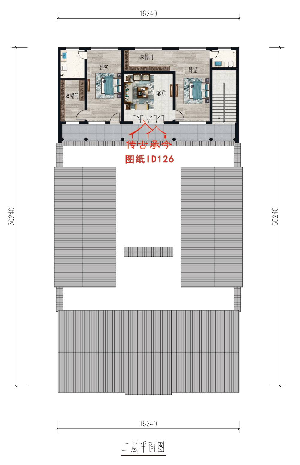 五開(kāi)間四合院平面圖