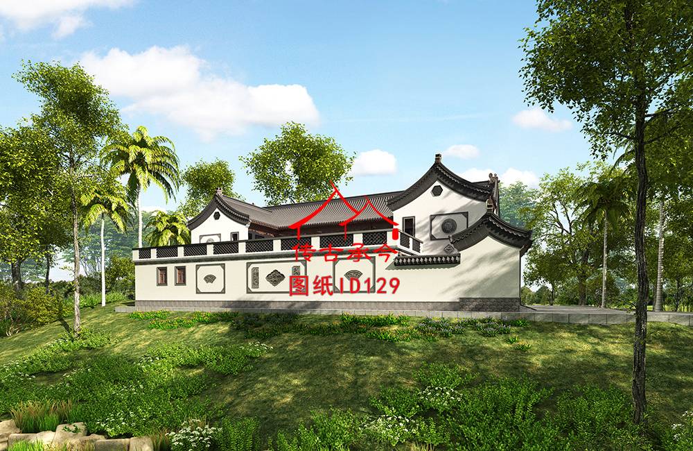 新中式合院外立面圖