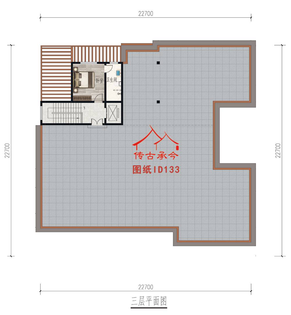 別墅露臺(tái)平面圖 