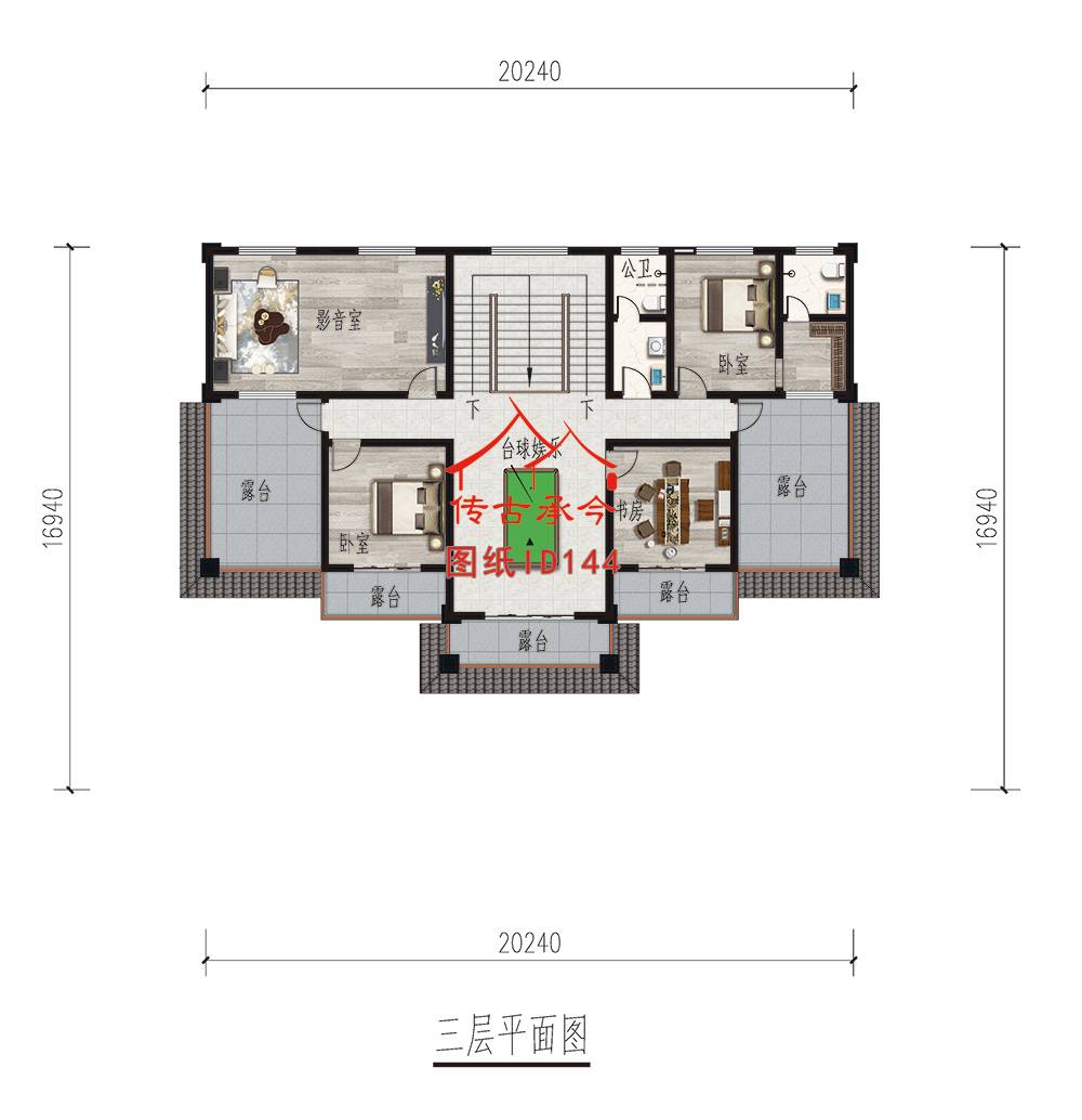 三層別墅平面圖