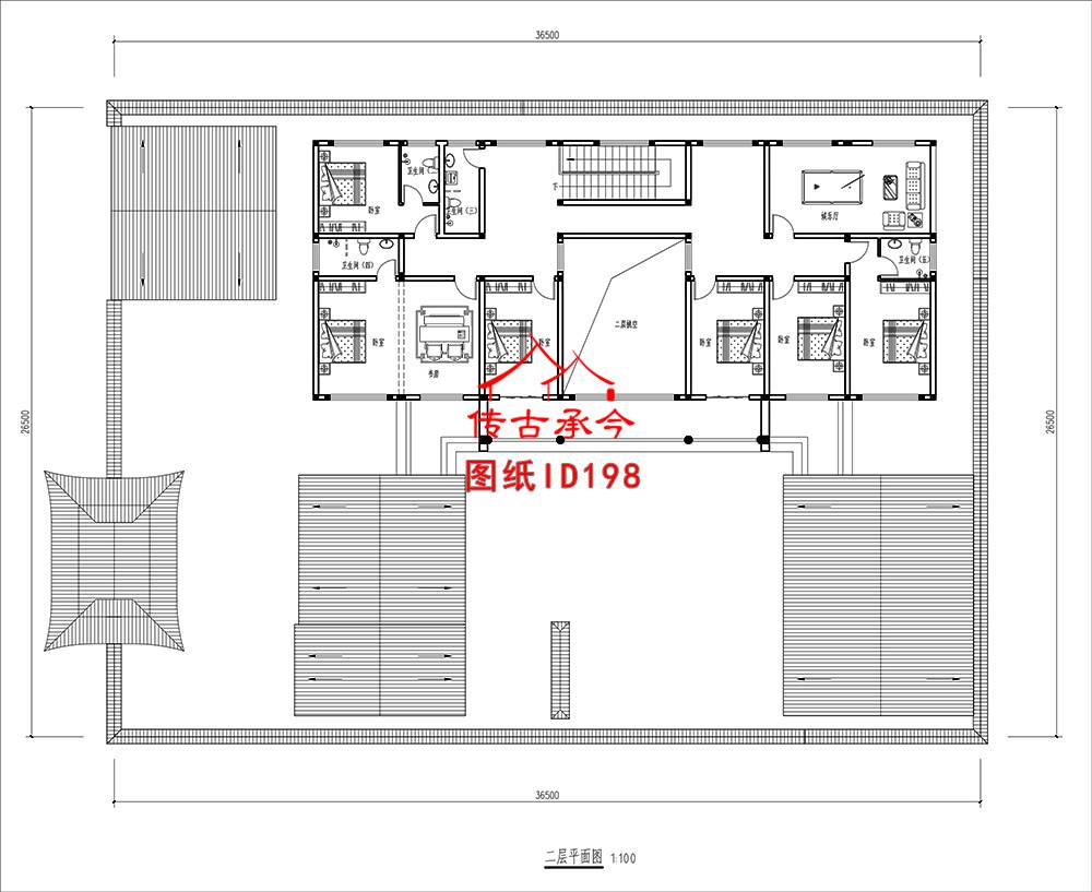 四合院二層平面圖