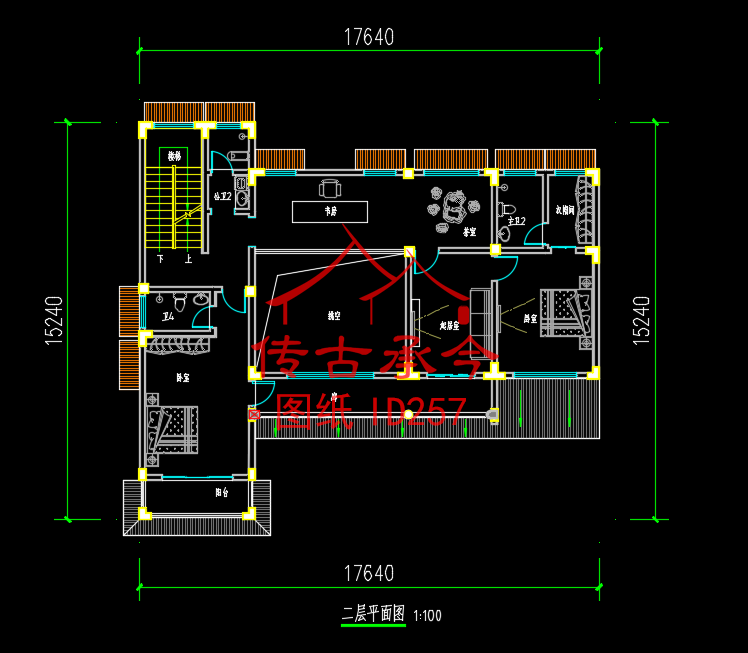 蘇式挑空二層平面圖