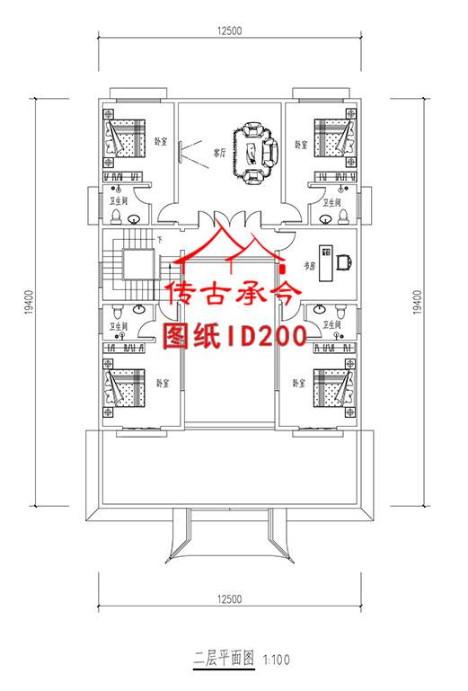 小型三合院二層平面圖