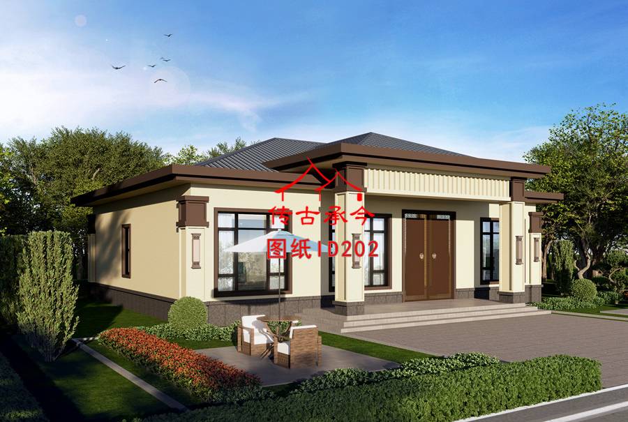 50萬農(nóng)村小型新中式別墅