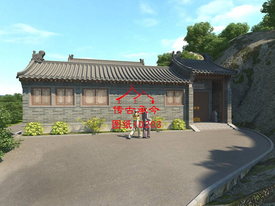 農(nóng)村自建房合院人視圖