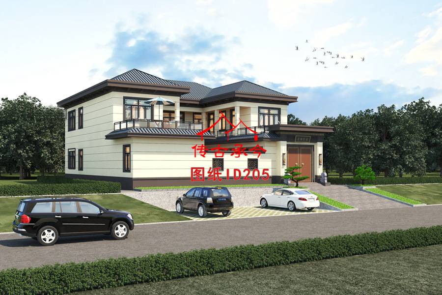 農(nóng)村二層自建房三合院