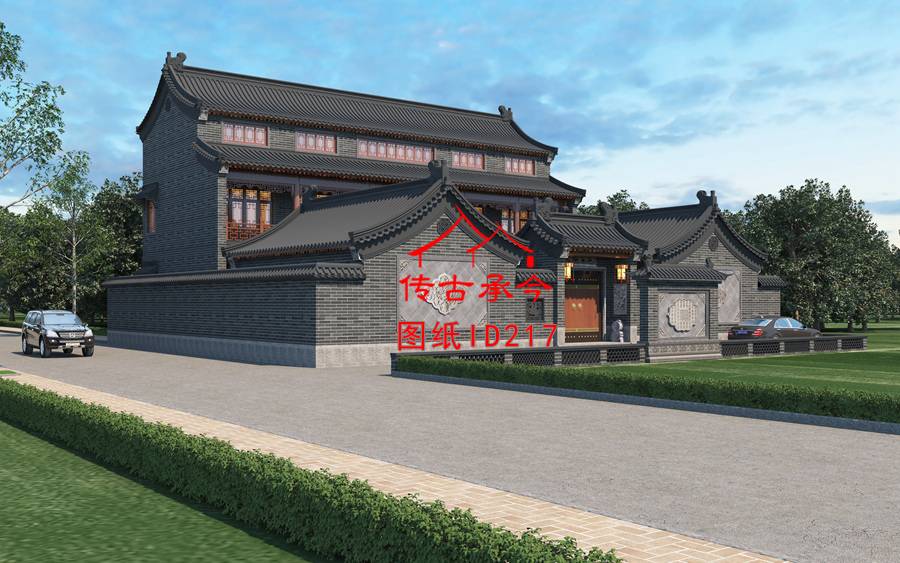 帶閣樓青磚自建房