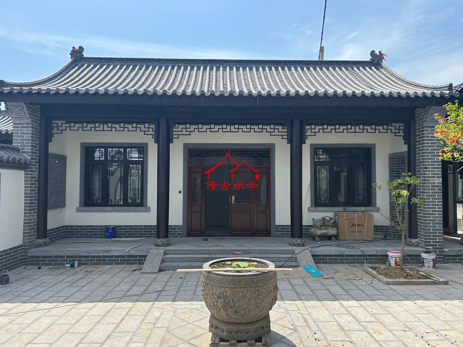 在建合院正房 裝修實(shí)景、鄉(xiāng)村自建房 中式正房案例