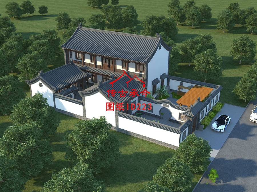 跨院新中式農(nóng)村自建房