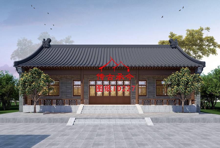 四合院主房立面效果圖