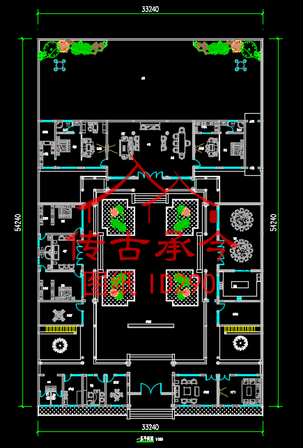 大型四合院設(shè)計(jì)圖平面圖
