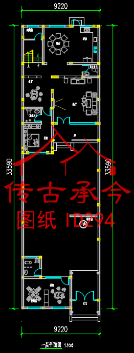 農(nóng)村小型合院平面圖
