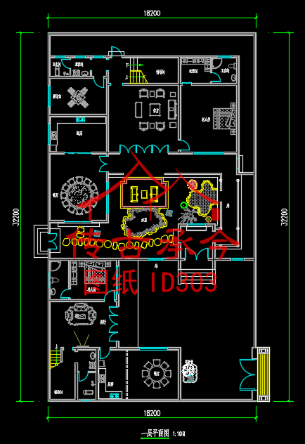 蘇式合院設(shè)計(jì)一層平面圖