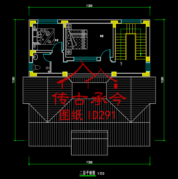 合院二層平面圖