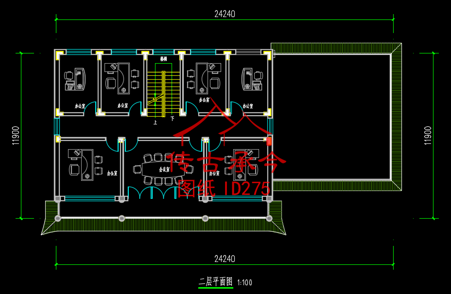 二層中式四合院二層設計圖 
