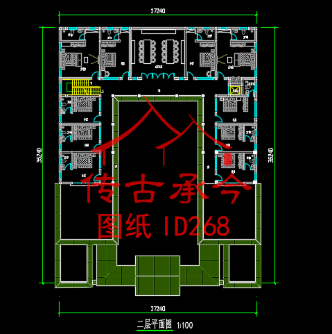 二層新中式合院平面布置圖