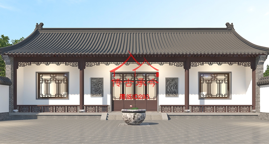 農(nóng)家四合院主房效果圖
