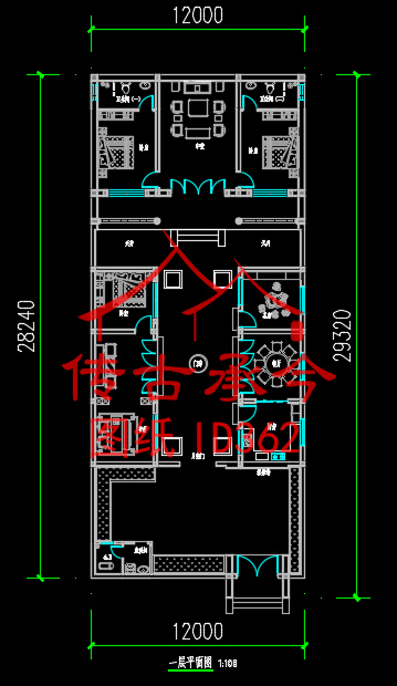 中式四合院平面布置圖