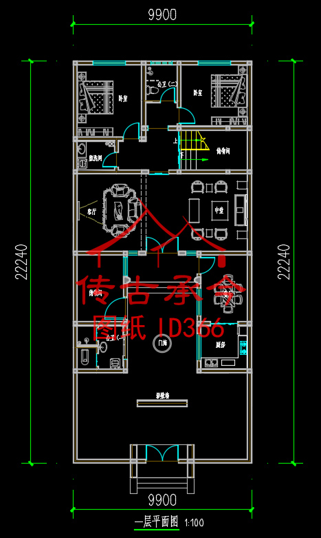 三層新中式院子平面布置圖