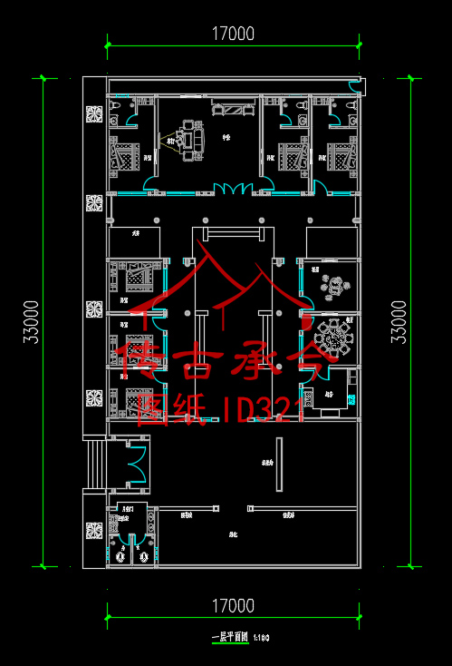 二進三合院平面圖