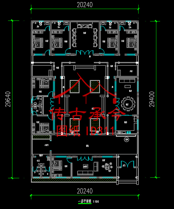 大型四合院設(shè)計平面圖