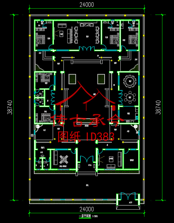 新中式四合院平面布局圖