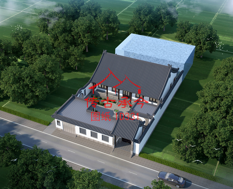 四合院建筑施工圖紙
