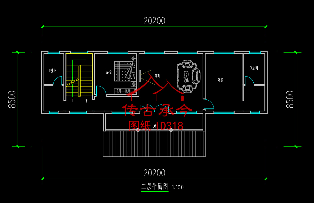 四合院二層布局圖