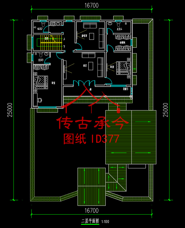 蘇式建筑院子二層平面布局圖