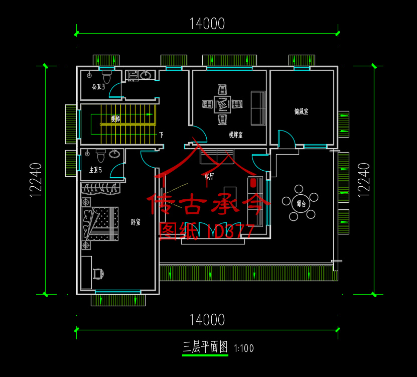 蘇式建筑院子三層平面布局圖