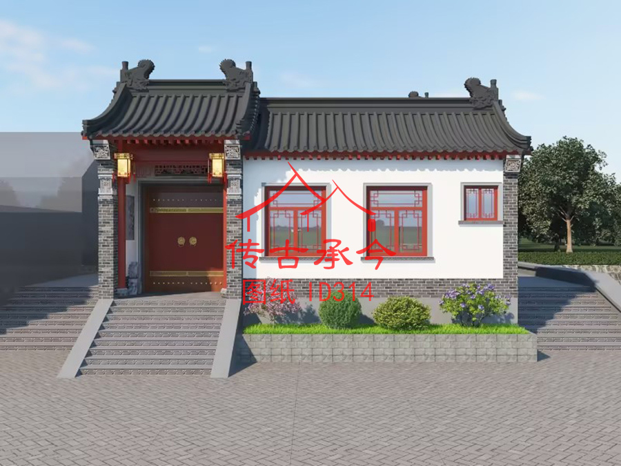 農(nóng)村小型合院門樓效果圖