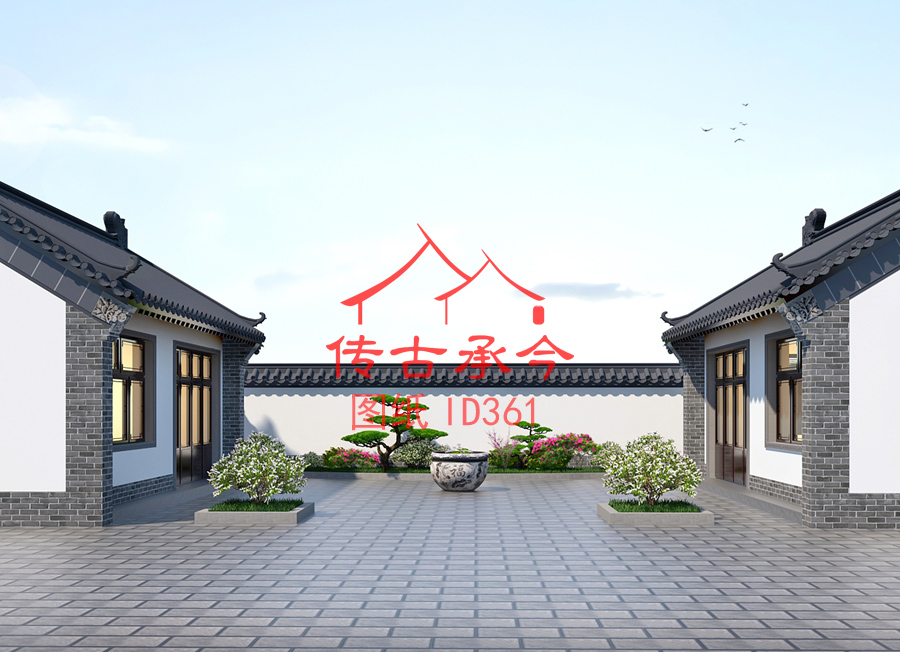 小型三合院新中式一層