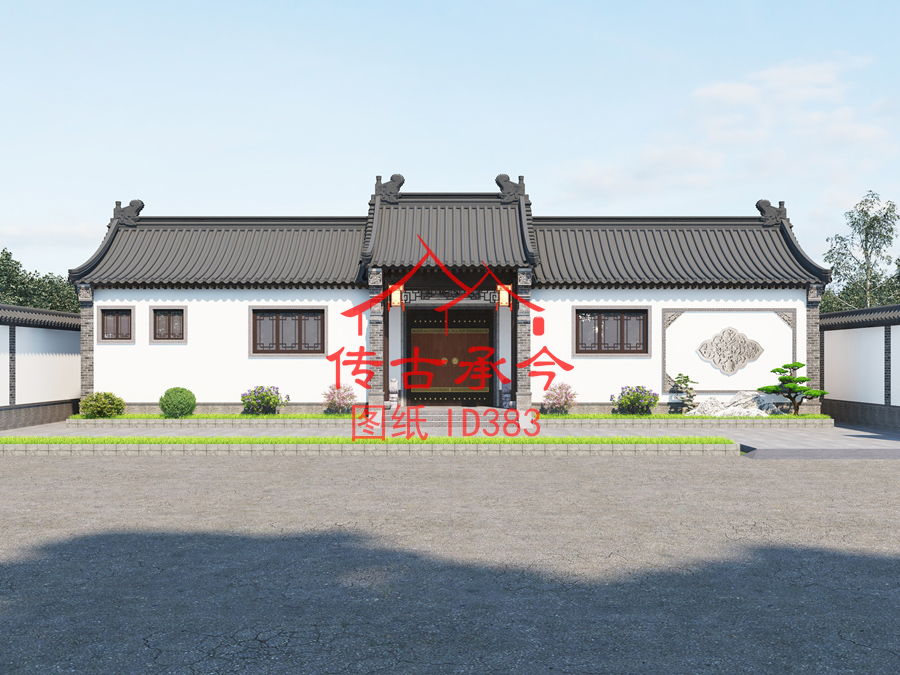 四合院大門(mén)效果圖