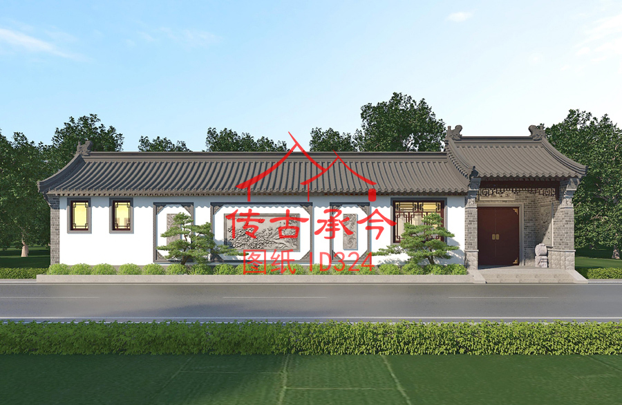 四合院倒座房門(mén)樓效果圖