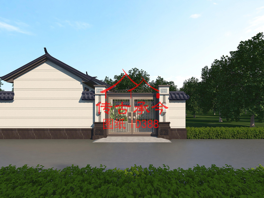 新中式別墅大門效果圖