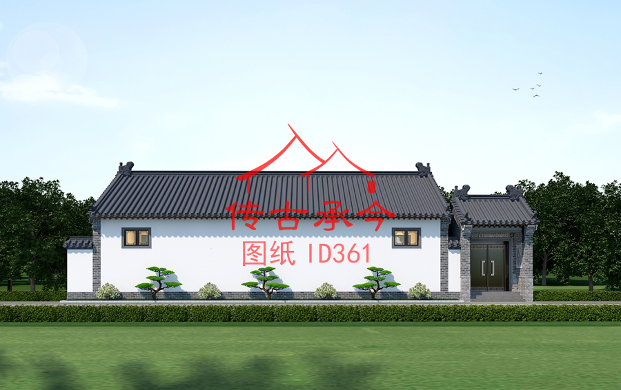 新中式三合院小型中式院子