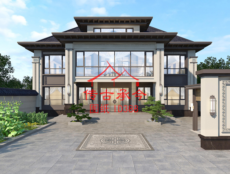 新中式別墅主房效果圖