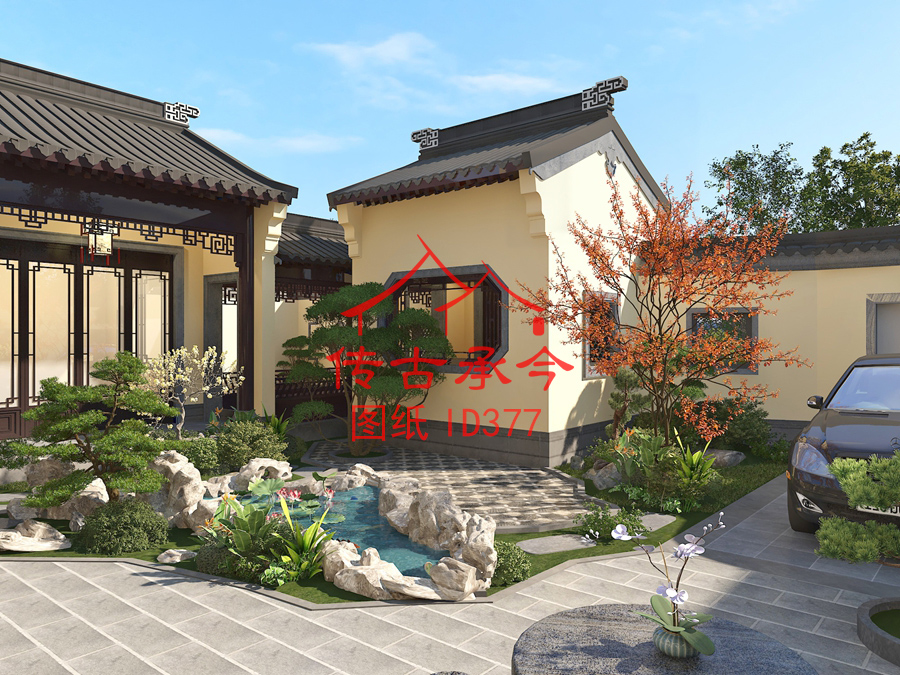 蘇派建筑庭院效果圖